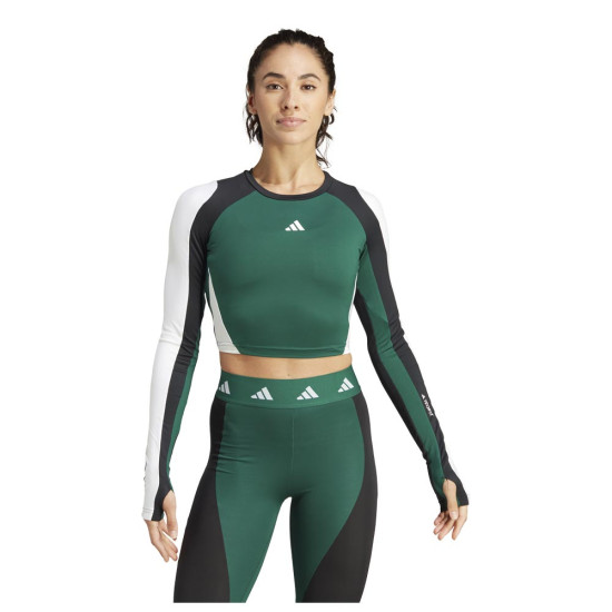 Adidas Γυναικεία μακρυμάνικη μπλούζα TechFit Aeroready Colorblock Tee